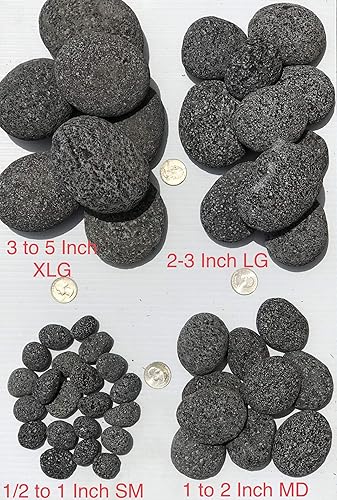 Miniatura 8 de Roca de lava. Piedras de lava natural de 2 a 3 pulgadas - 20 libras. Para hogueras de gas al aire libre y para aplicaciones decorativas de paisajismo