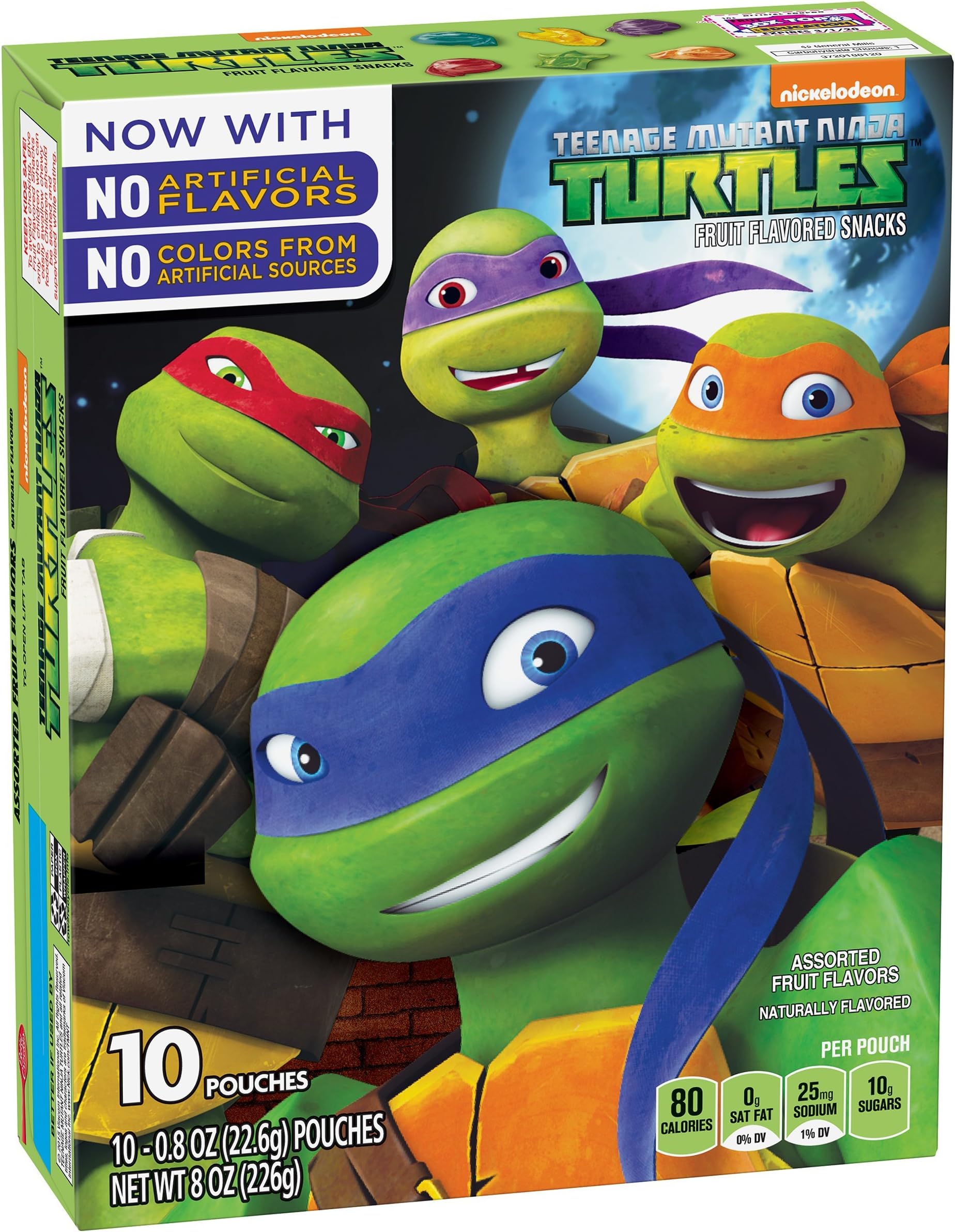 Betty Crocker Teenage Mutant Ninja Turtles Fruit Flavored Snacks Assorted Flavors 10 - 0.8 oz Pouches (pack of 10)