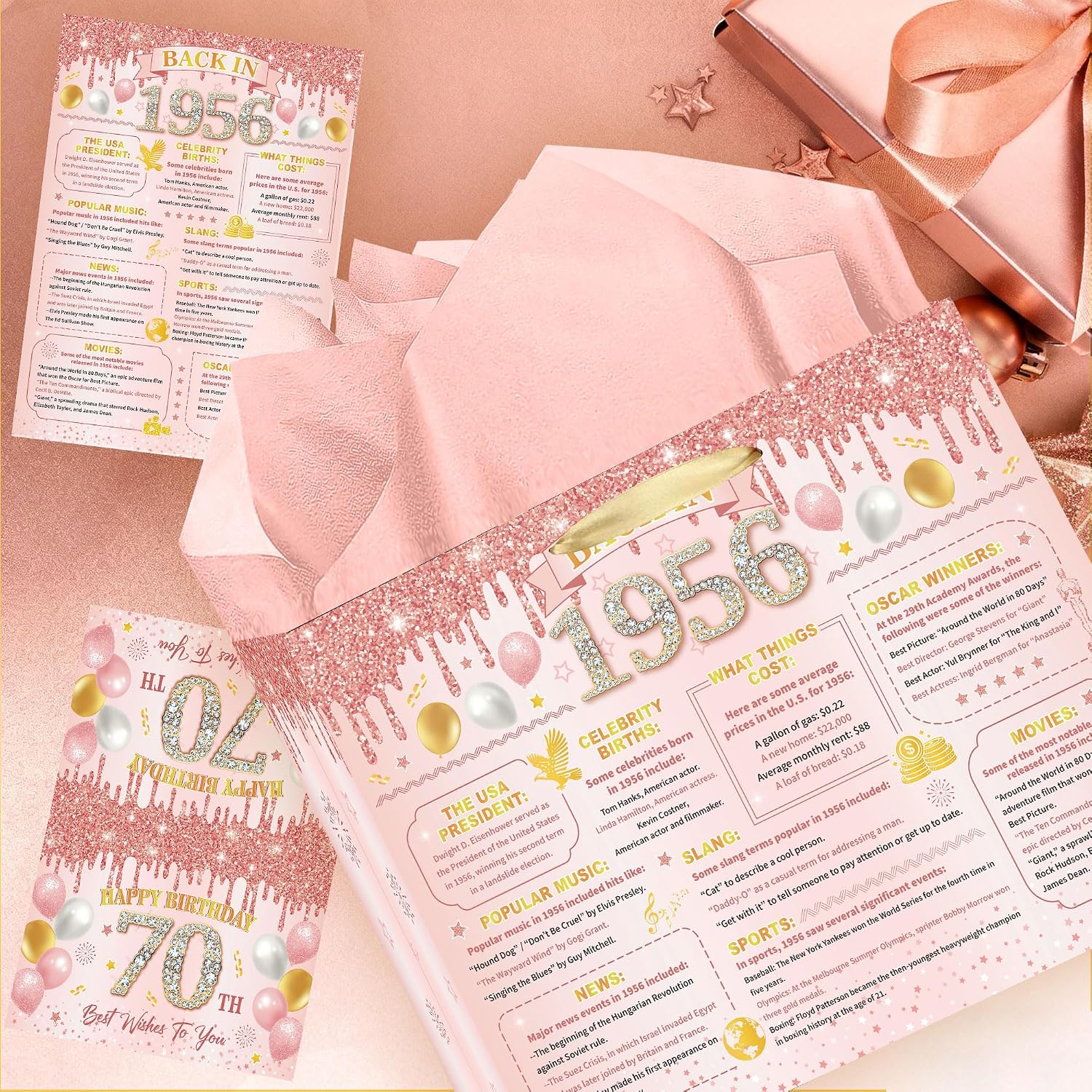 MOIZYNG 50th Birthday Gift Bags for Women image 5