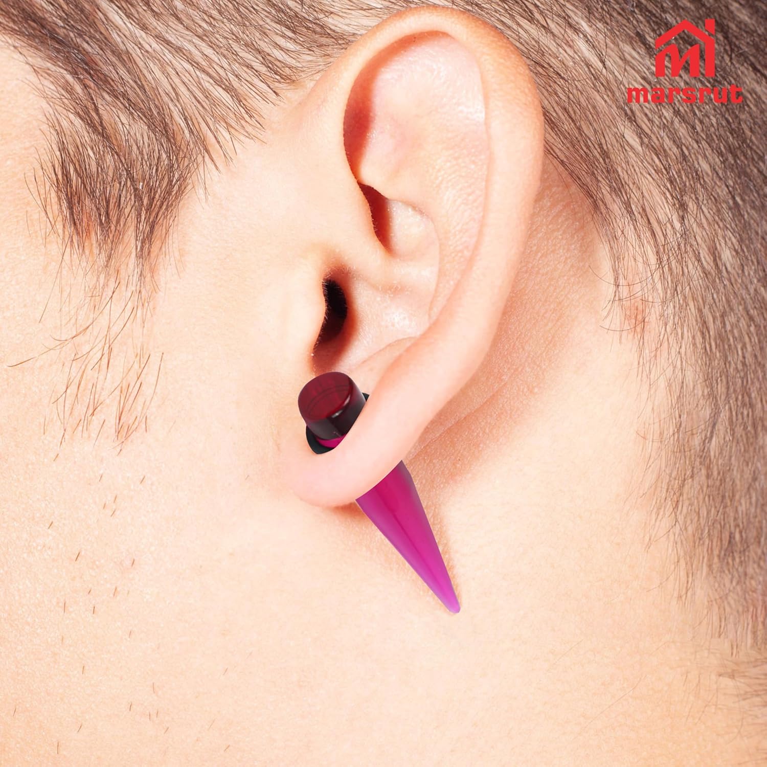 50pcs Ear Stretching Kit, Ear Gauges, Acrylic Plugs, Tapers, Round Silicone Tunnels for Women Men, 14G-00G Earring Expander, Starter Lightweight Body Piercing Jewelry Gauging Set (Random Size & Color) - Image 7