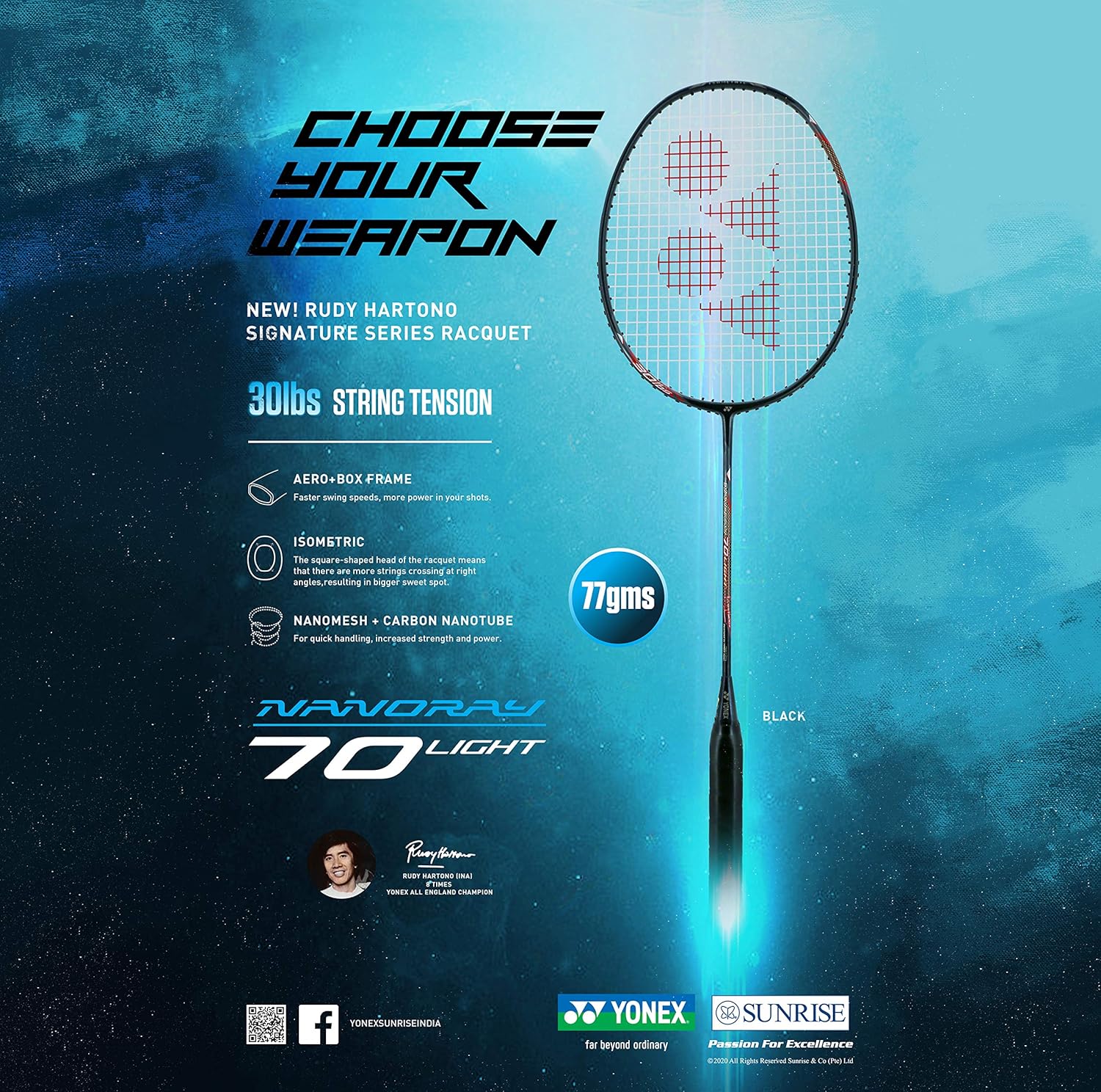 Yonex Nanoray 70 Light Badminton Racquet