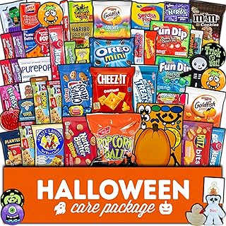 Halloween Candy Care Package Gift (50ct) Snacks Box Basket Candies Kids ...