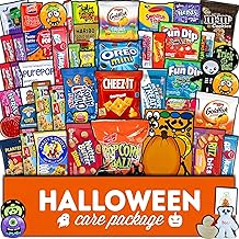 Halloween Candy Care Package Gift (50ct) Snacks Box Basket Candies Kids Children Adults Cookies Food Variety Pack Bundle Mixed Bulk Sampler Girls Boys Guys Men Women Boyfriend Girlfriend College Student