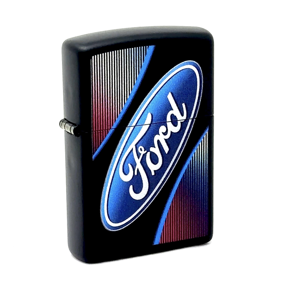 Encendedor Zippo Ford Oval Negro Mate Cortaviento miniatura 7