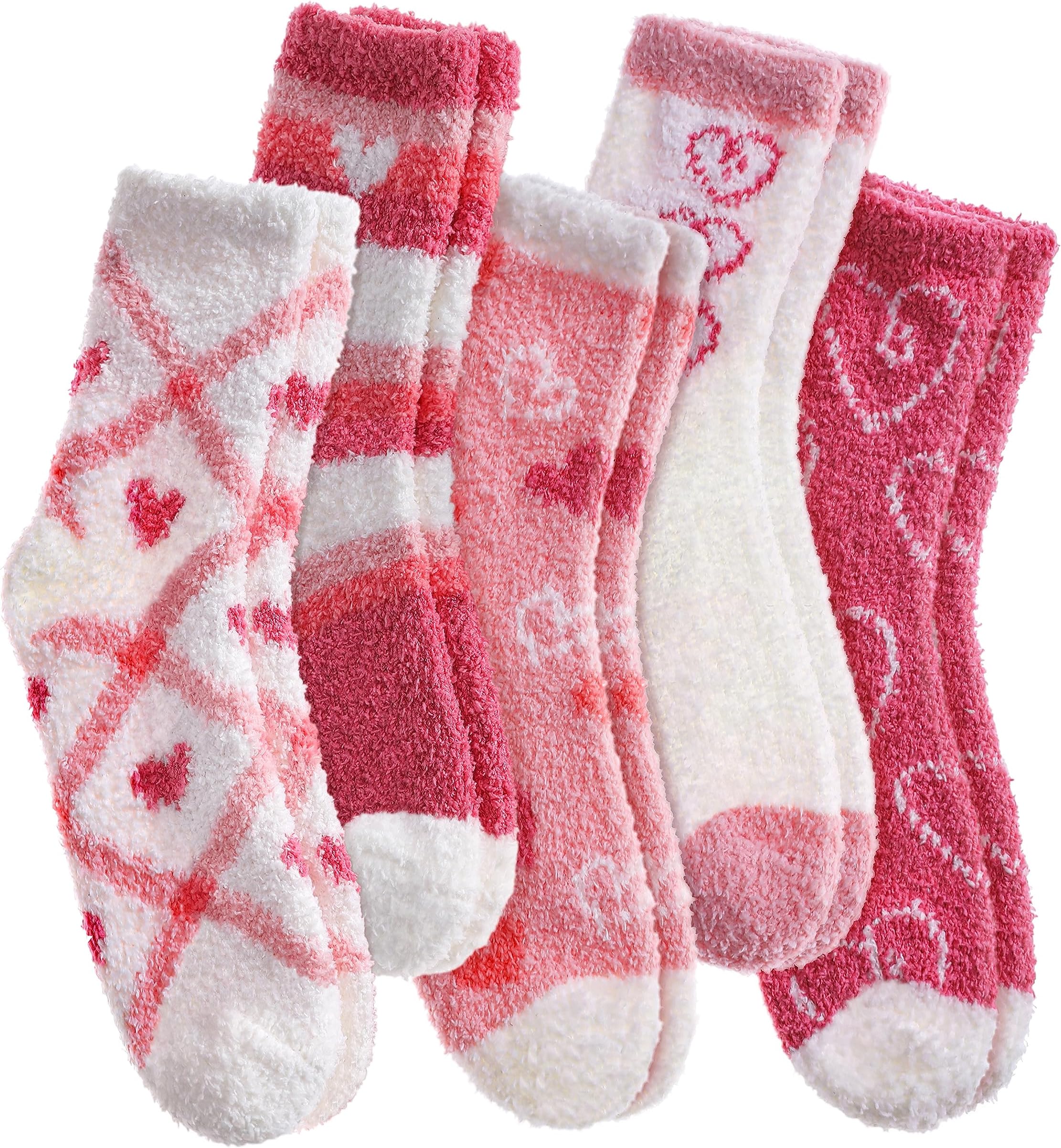 Fuzzy Socks for Women Soft Fluffy Home Sleeping Socks Cozy Warm Slipper Socks 6 or 5 Pairs