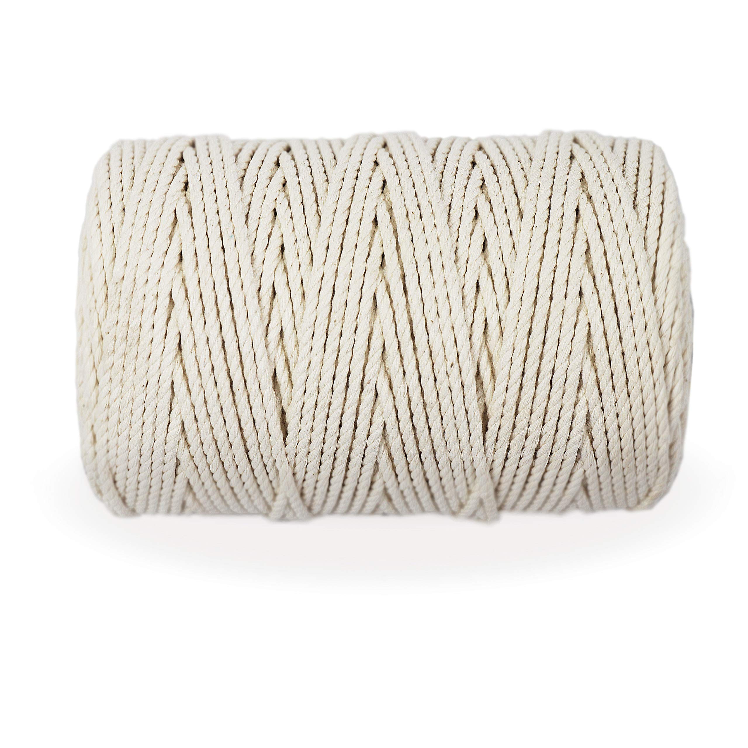 Corda Di Cotone Per Macramè | 60 Metri X 3 Mm | Bianco | Per Giardinaggio, Decorazioni E Fai-Da-Te - Foto 2