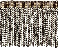 Vista 3 de DÉCOPRO Colección Noblesse de 6 pulgadas de largo con borde de flecos de lingote con cabecera de punto elegante (estilo # DB6), color burdeos