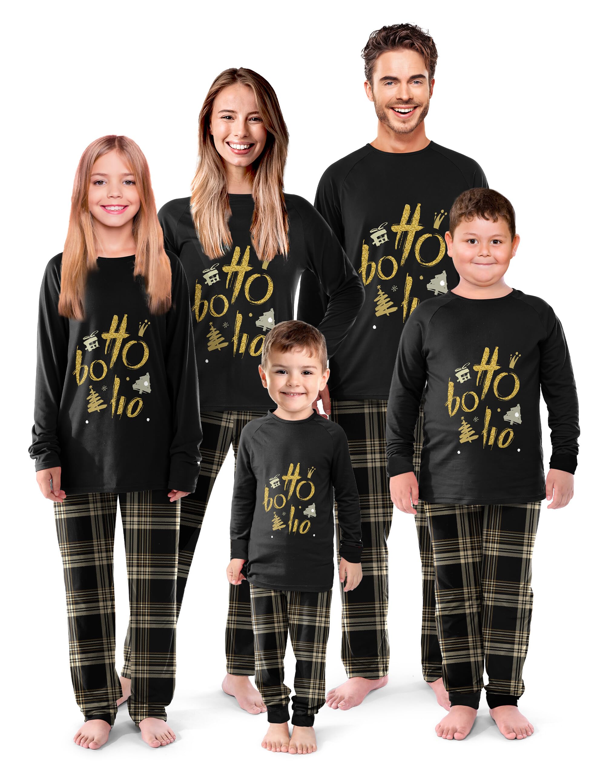 SUNNYBUYMatching Family Christmas Pajamas Set Holiday Jammies Xmas PJS for Women Men Couple and Teens