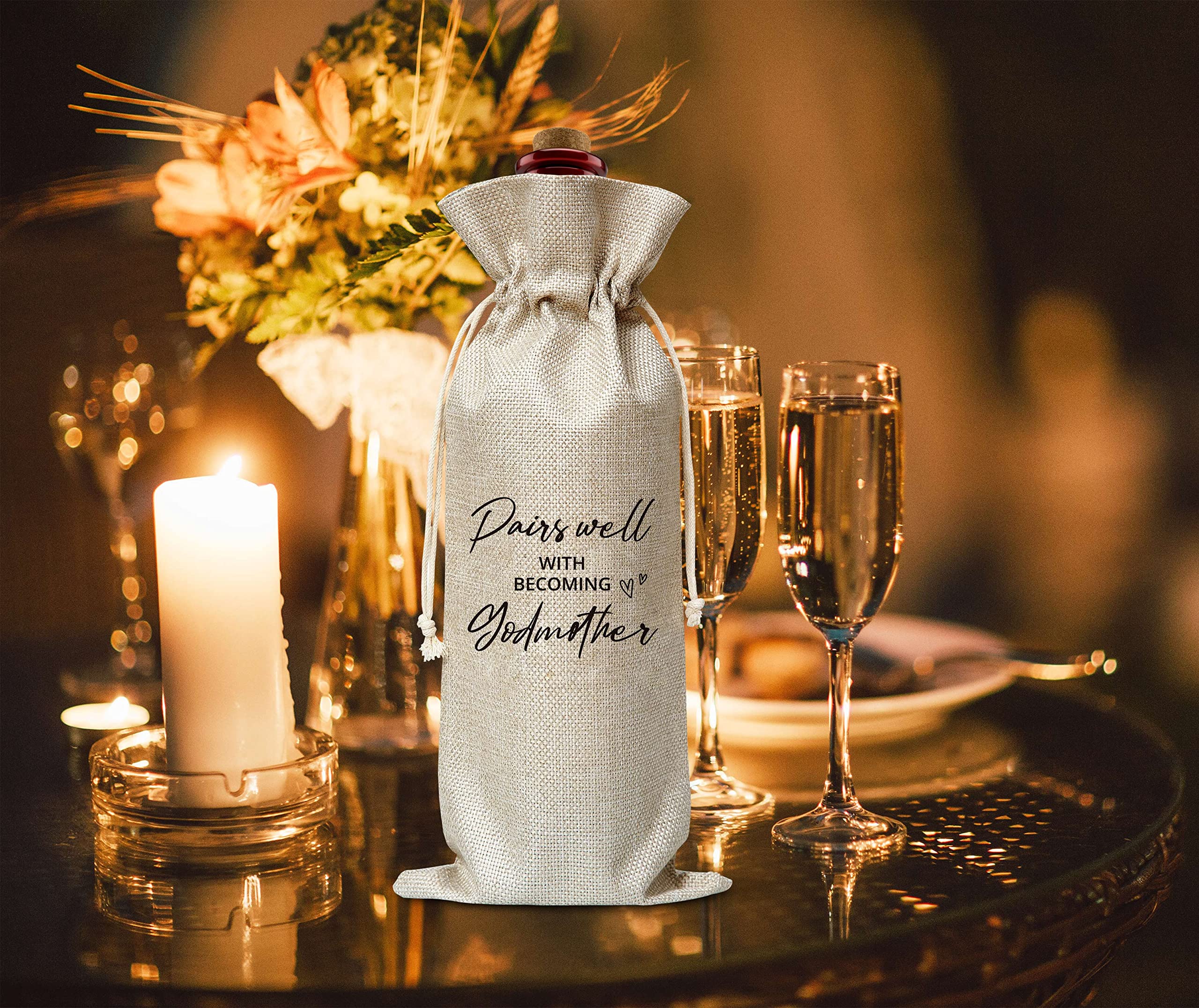 Sac Cabas En Toile De Jute Marraine En Or / Jute / Idée