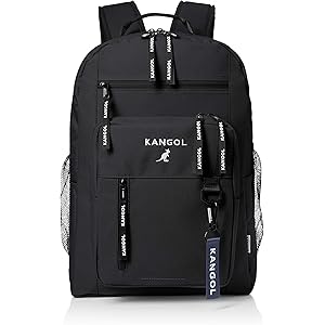 KANGOL ビッグポケットスクエアリュック KGSA-BG00146 ブラック KANGOL (カンゴール) ターポリン切替 ビッグ ポケット スクエア