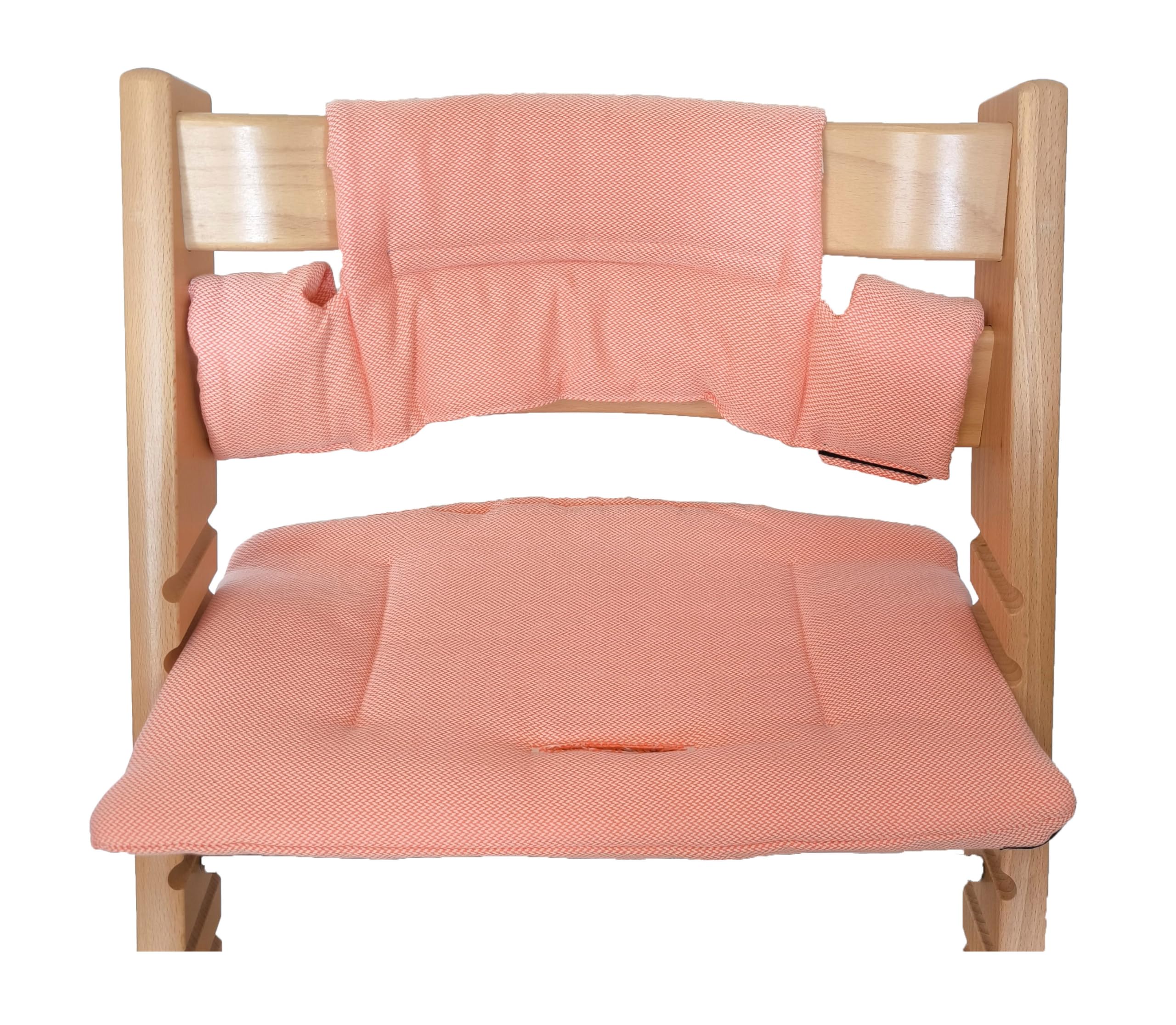 Coussin D'Assise 100% Coton Bio Pour Stokke Tripp Trapp - 2 Pièces - Lavable Et Confortable - Gris Ombré
