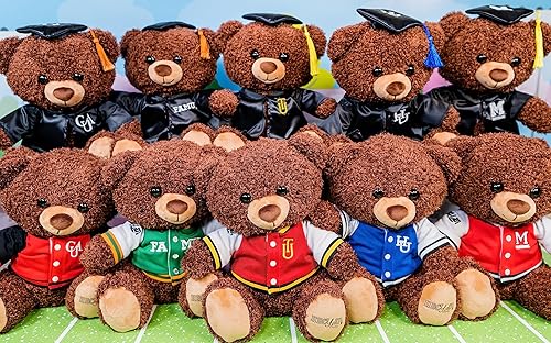 Miniatura 6 de HBCyoU Morehouse - Oso de peluche de 10 pulgadas, regalos de graduación, animales de peluche y juguetes para niños a partir de 3 años