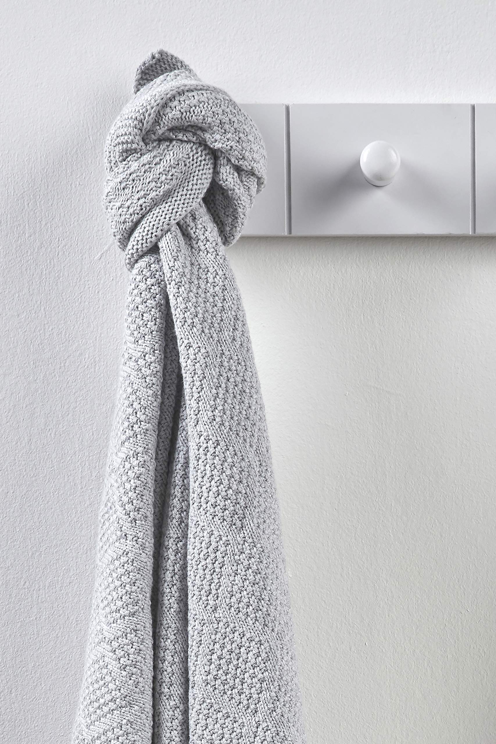 East Coast Lattice Shawl, Grey, Baby - Image 3