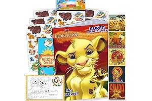 Disney Lion King Coloring Book and Stickers Set for Limitless Creative Playtime