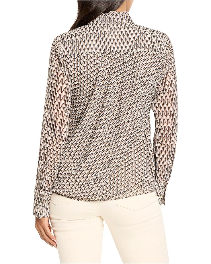 NIC+ZOE Abstract Dot Falling Chiffon Top - #3 of 3