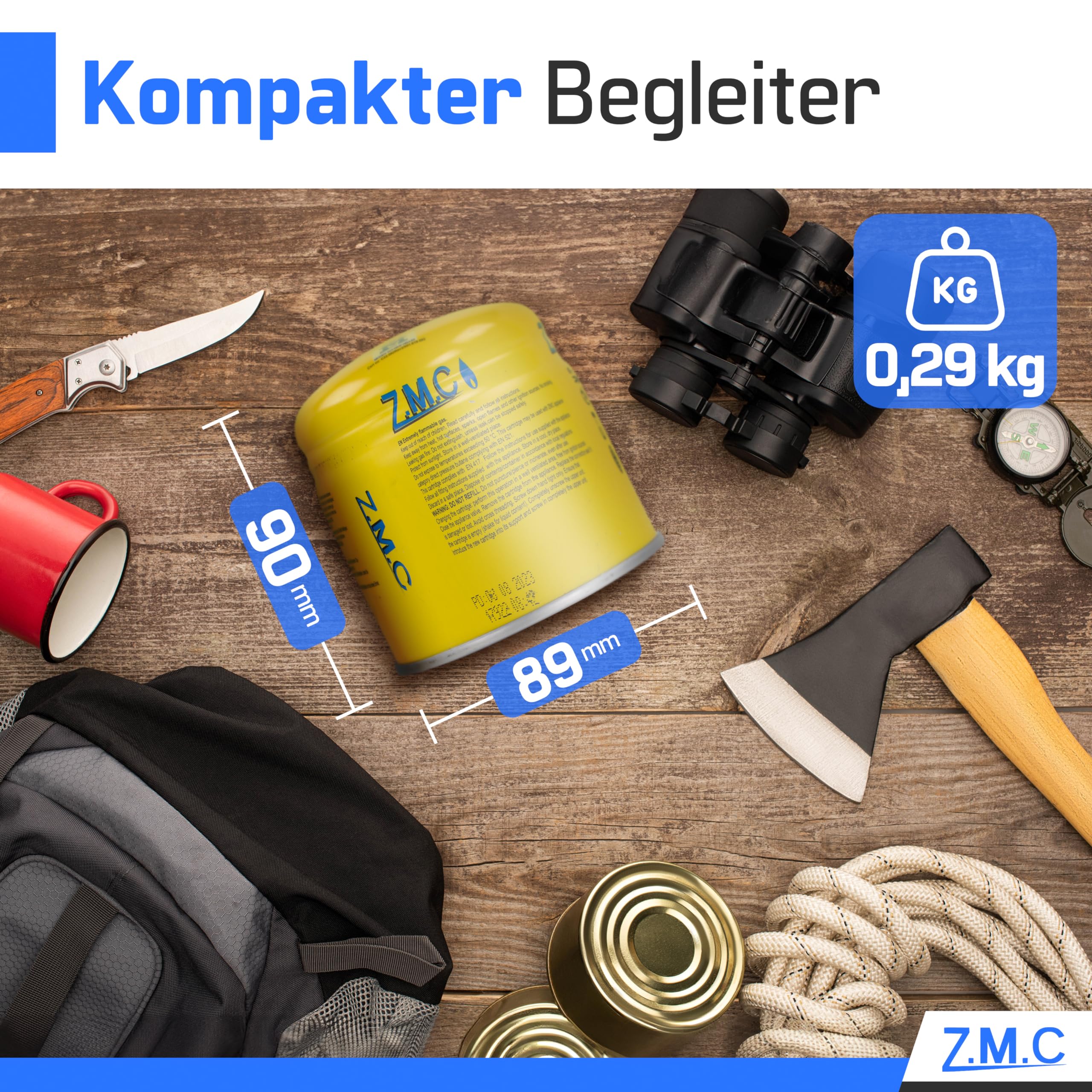 Z.M.C 24x 190g 400 ML Butane Cartouche de Perçage Gas Stechgaskartusche Gaz avec Soupape Sécurité pour Cuisinière à Brûleur Camping Bec Bunsen Soudage EN417