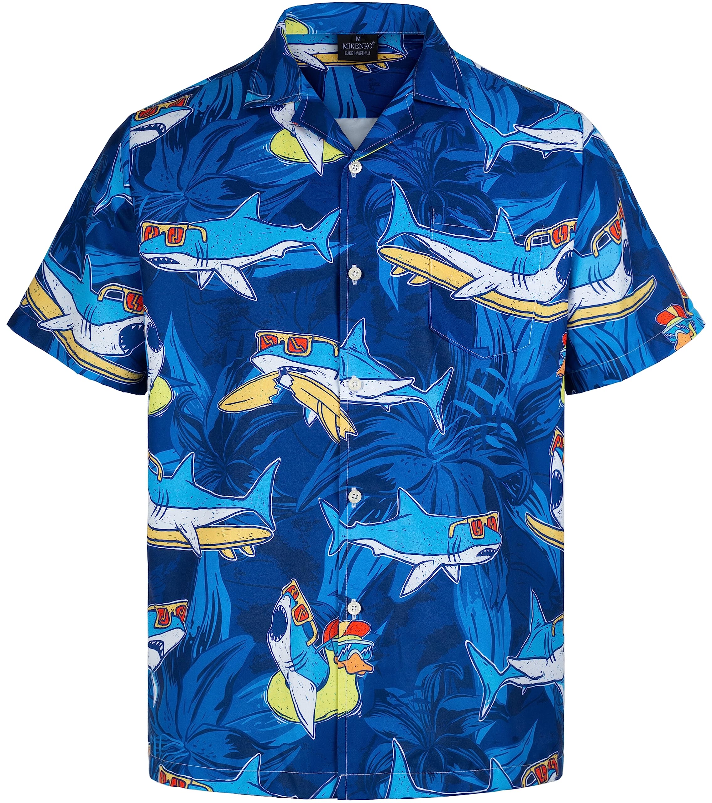 MIKENKOFunny Mens Hawaiian Shirts Short Sleeve Button Up Beach Summer Button Down Hawaiian Shirt for Men Women