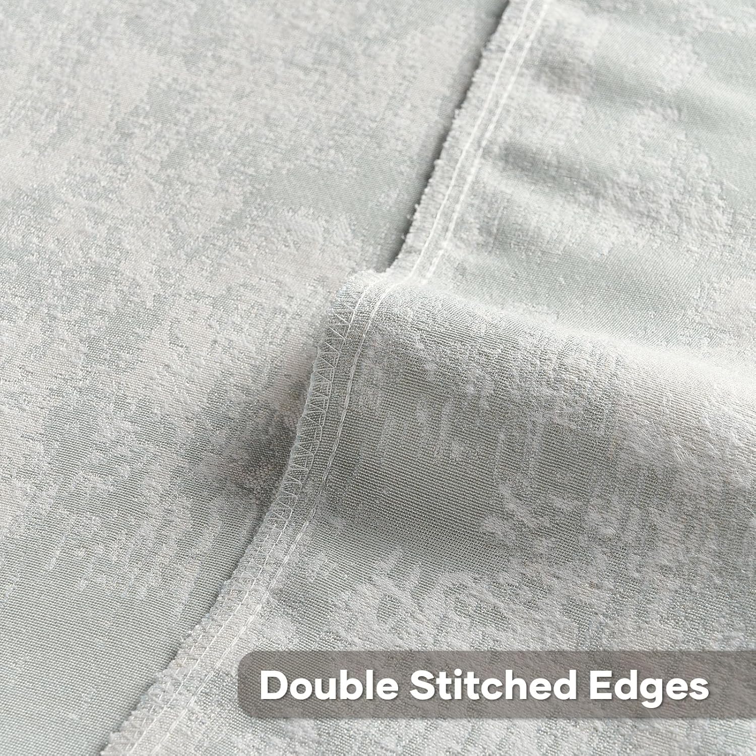 HAUSSY Light Blue White Throw Pillow Covers 18x18 Set of 2 Neutral Faux Cashmere Jacquard Decorative Pillow Cases Textured & Soft Couch Cushion Case for Living Room Bed Home Decor