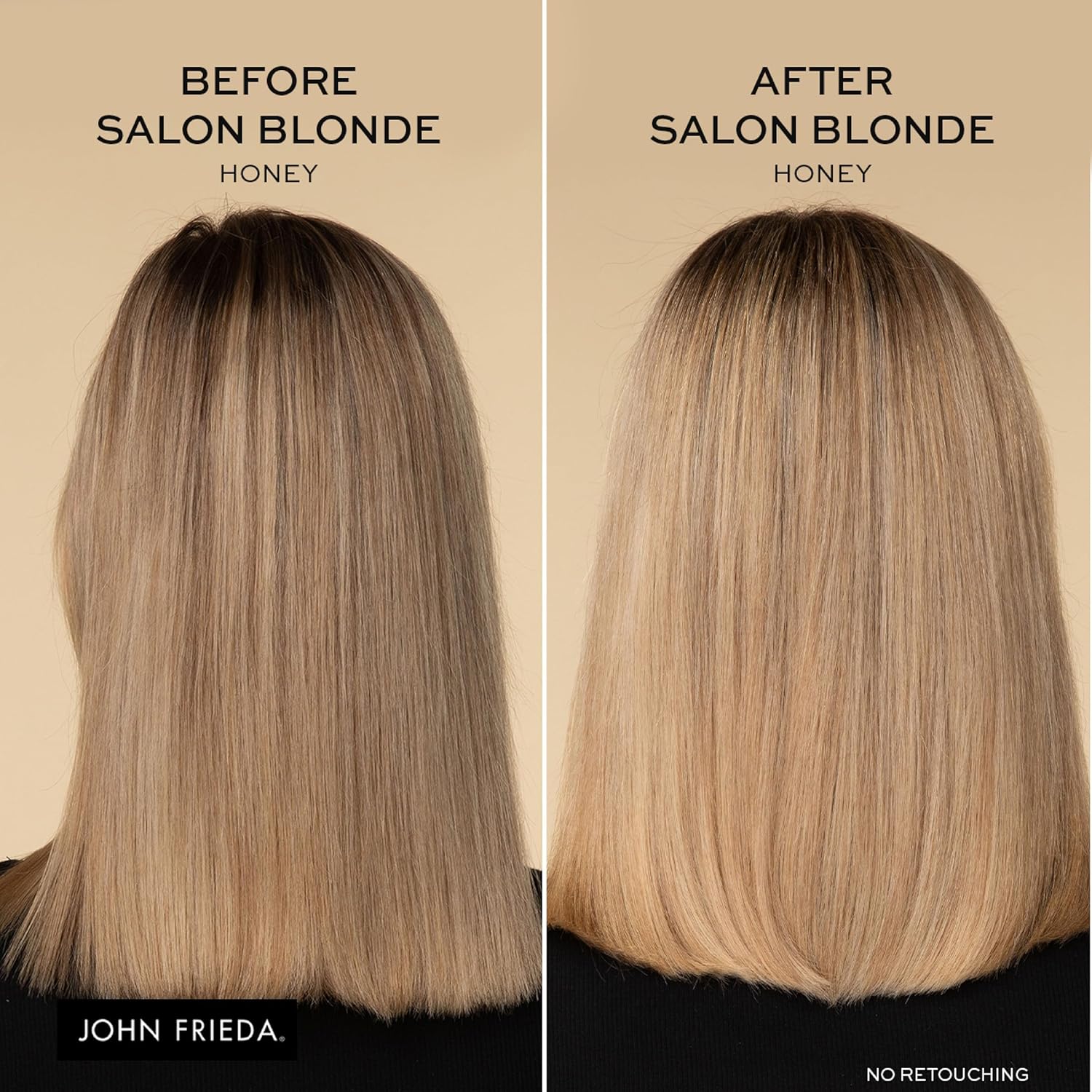 John Frieda Salon Blonde Honey Tone Perfecting Treatment with Protein-Peptide Complex, Hair Toner, Toner for Blonde Hair 4 fl oz - Image 3