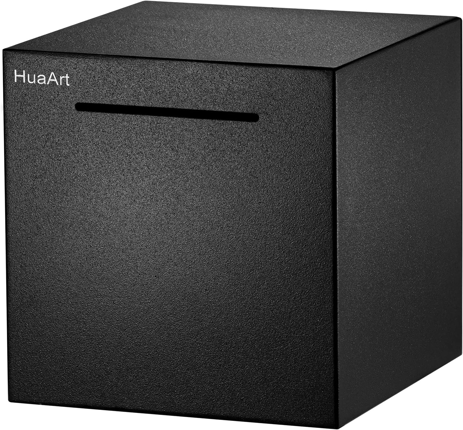 Stainless Steel Safe Piggy Bank for Adults (7.9 inch - Black)