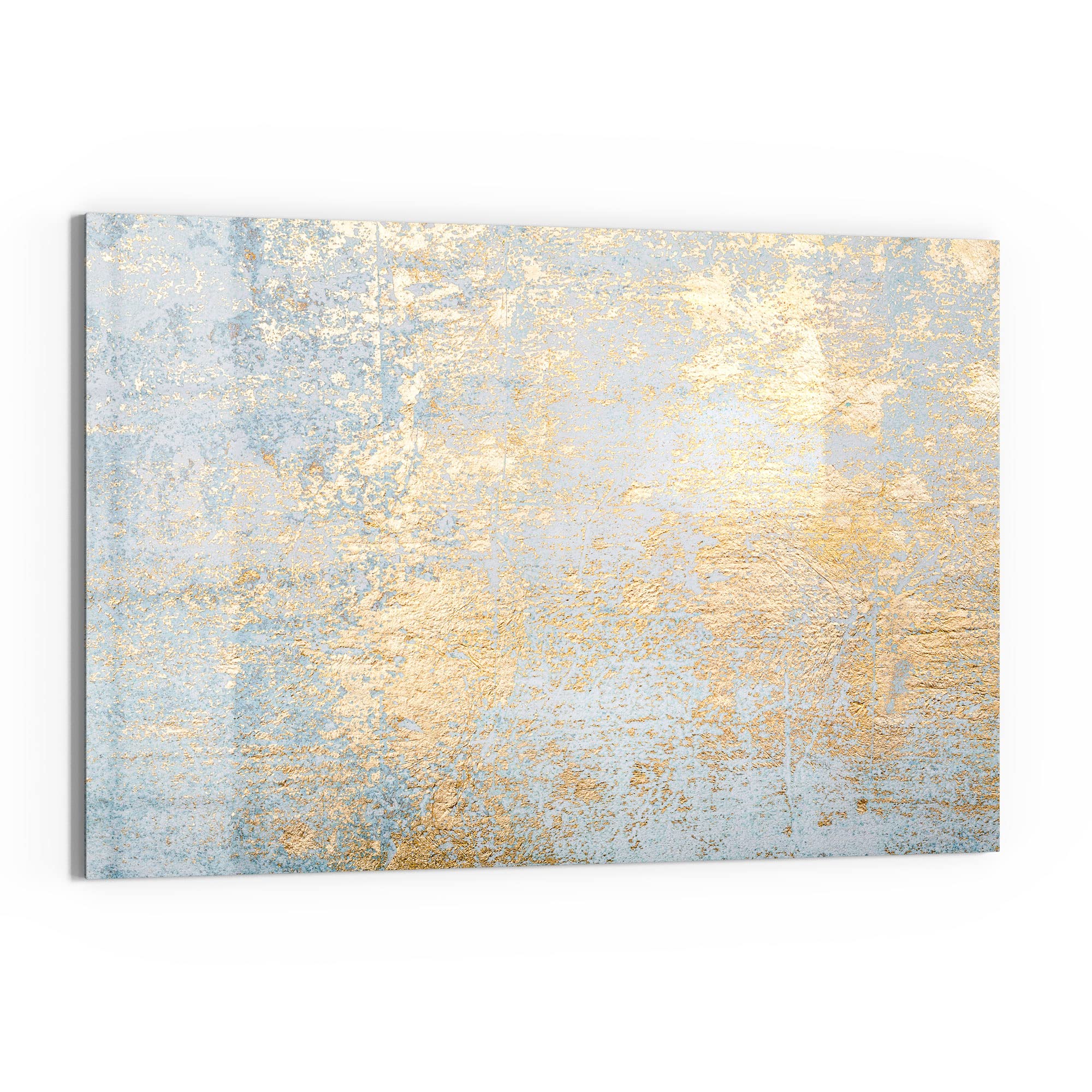 DEQORI Glas-Magnettafel | 60x40 cm groß | Motiv Wand mit Gold-Struktur | Memo-Board aus Glas | Magnetboard inkl. Magnete, Stift & Tuch für Küche & Büro | Tafel magnetisch & beschreibbar