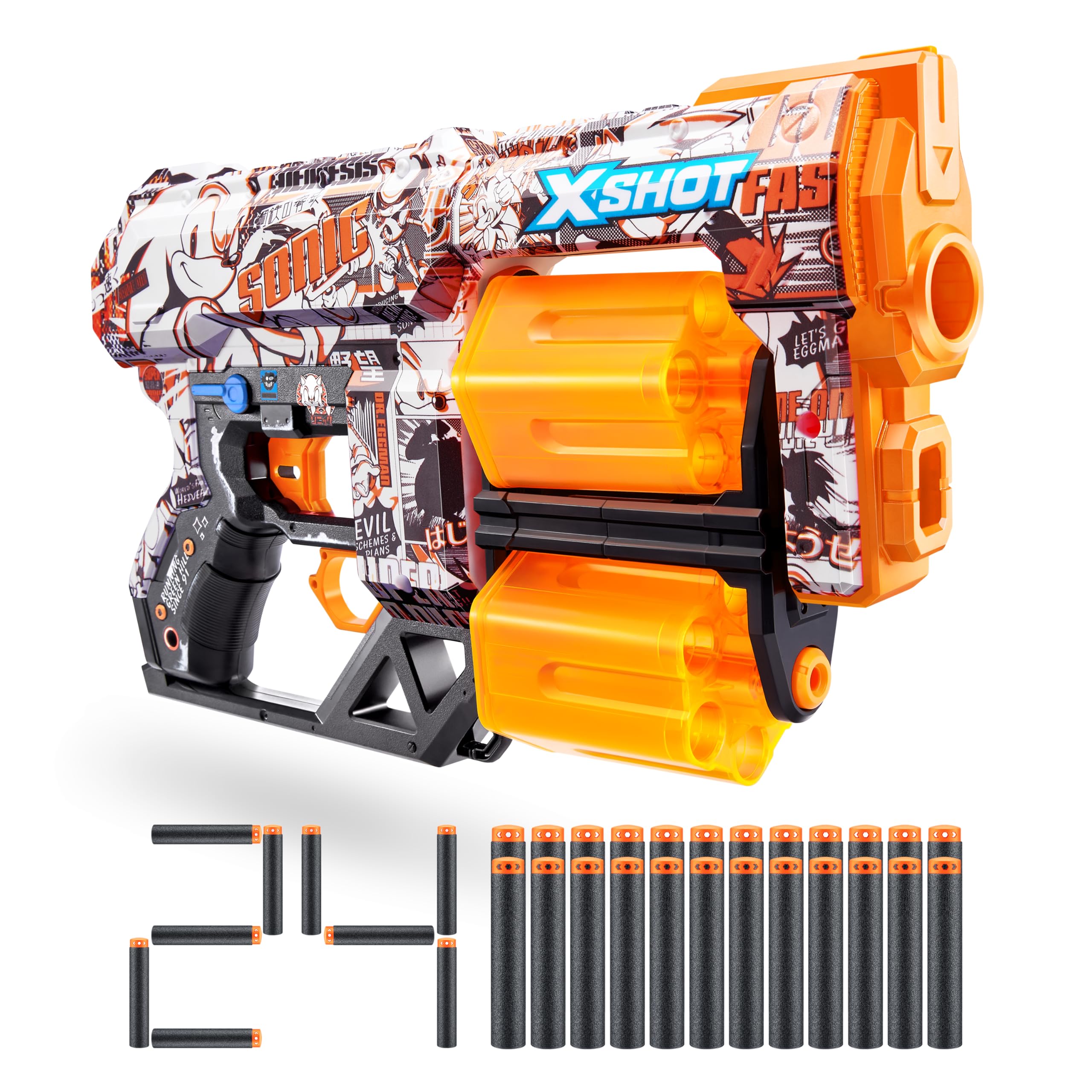 Amazon.com: XSHOT Skins Dread Sonic Retro Blaster with 24 Darts