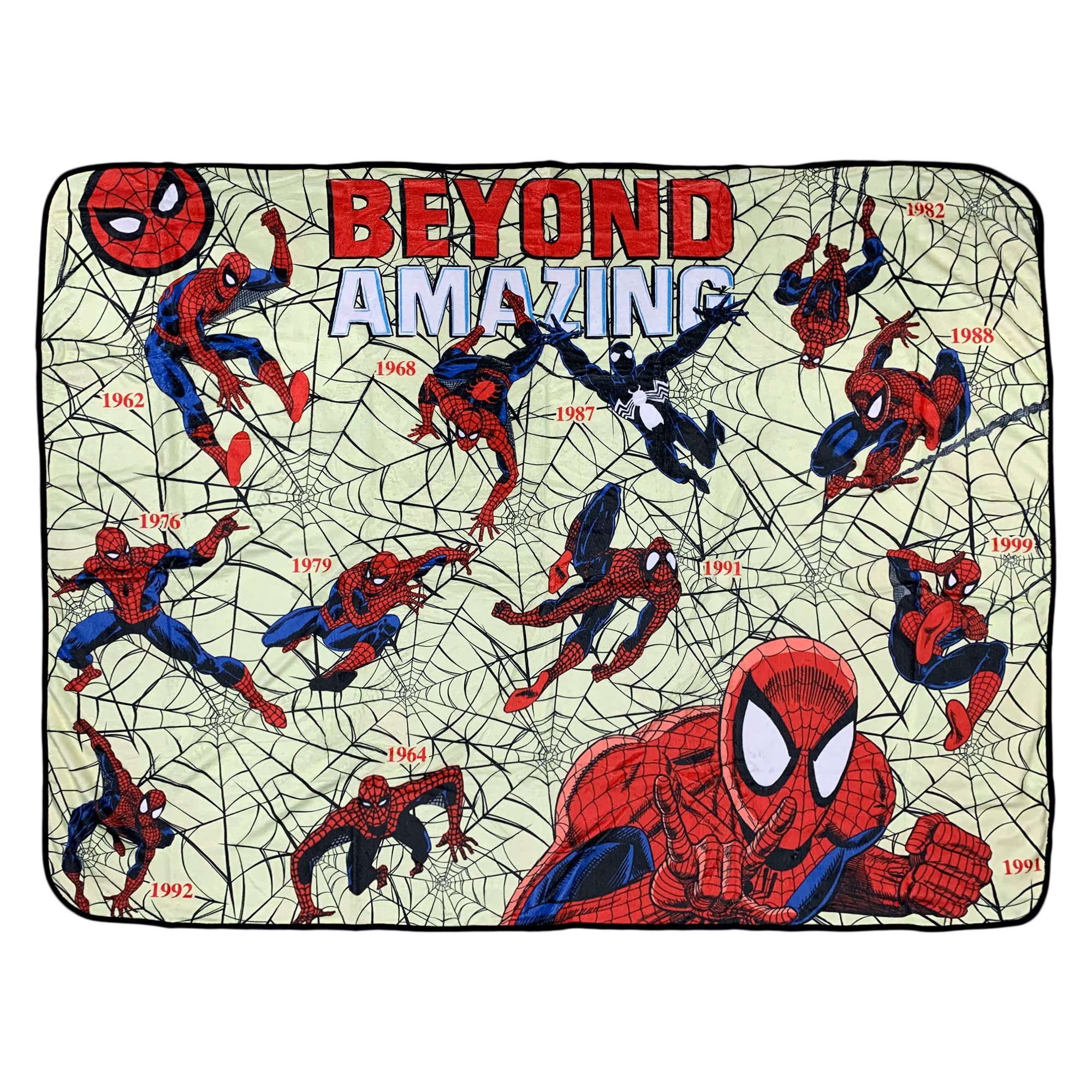 Spider-Man Beyond Amazing 60th Marvel Flannel Fleece Throw Super Soft Lightweight Fleece Blanket 45 x 60 Inches