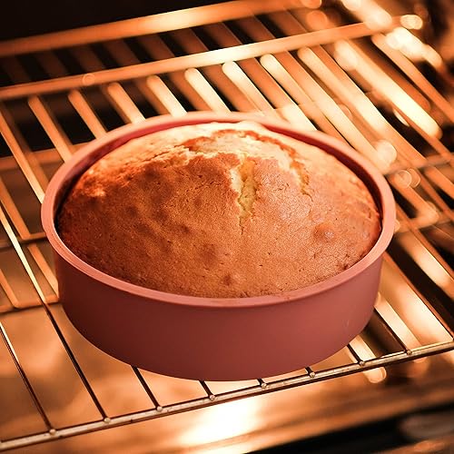 Miniatura 3 de Moldes redondos de silicona para tartas, juego de 2, molde antiadherente para hornear (juego de 6 pulgadas)