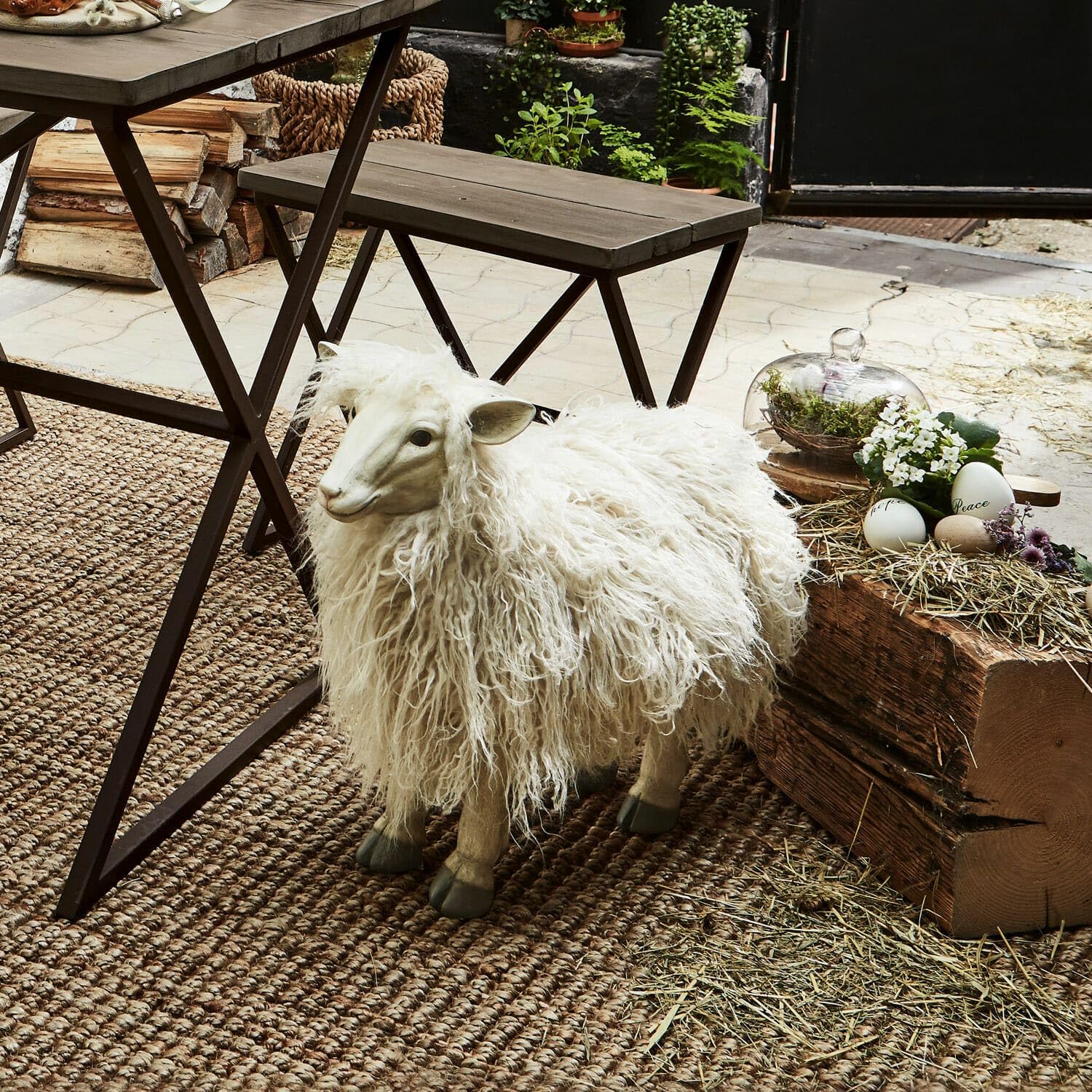 Loberon Deko-Schaf Justin, beige