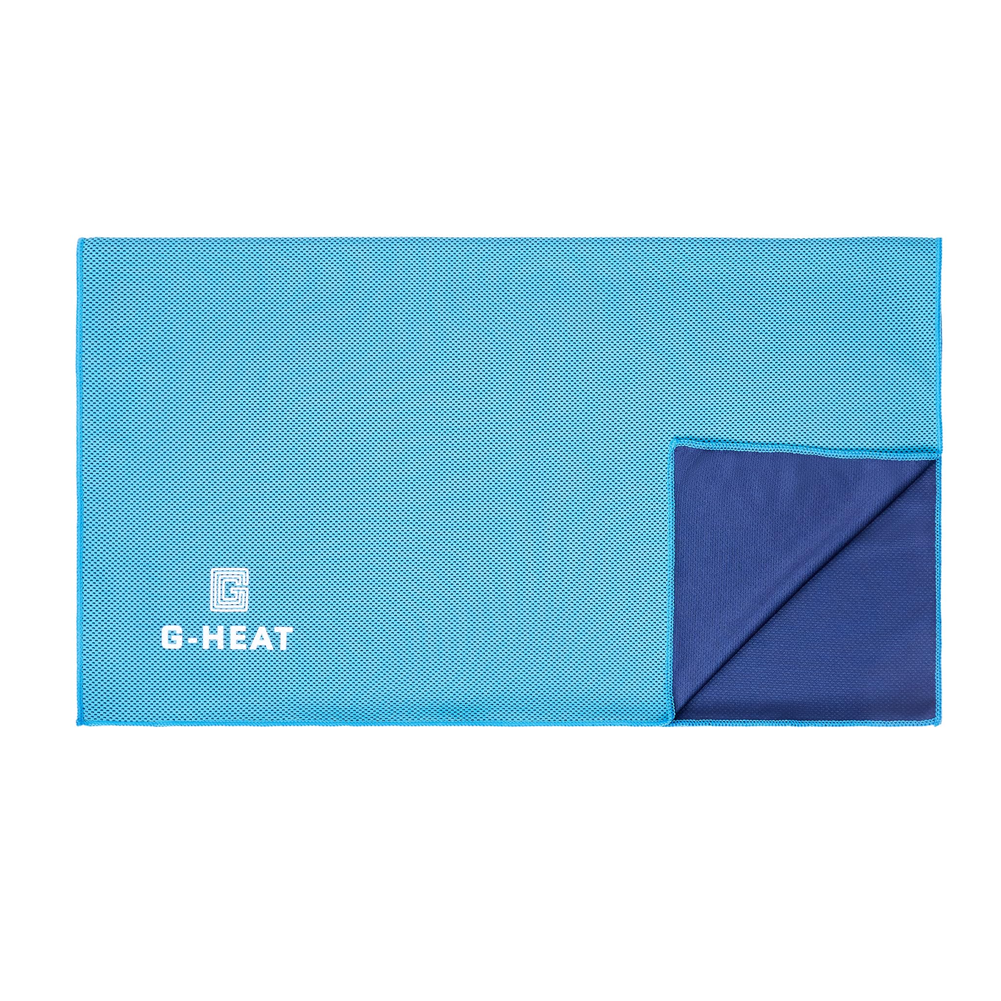 G-HEAT - Toalla de refrigeración de microfibra XL, 120 x 50 cm, toalla de deporte refrescante, antisudor, ligera y de secado rápido, ideal para fitness, yoga, senderismo (cielo)