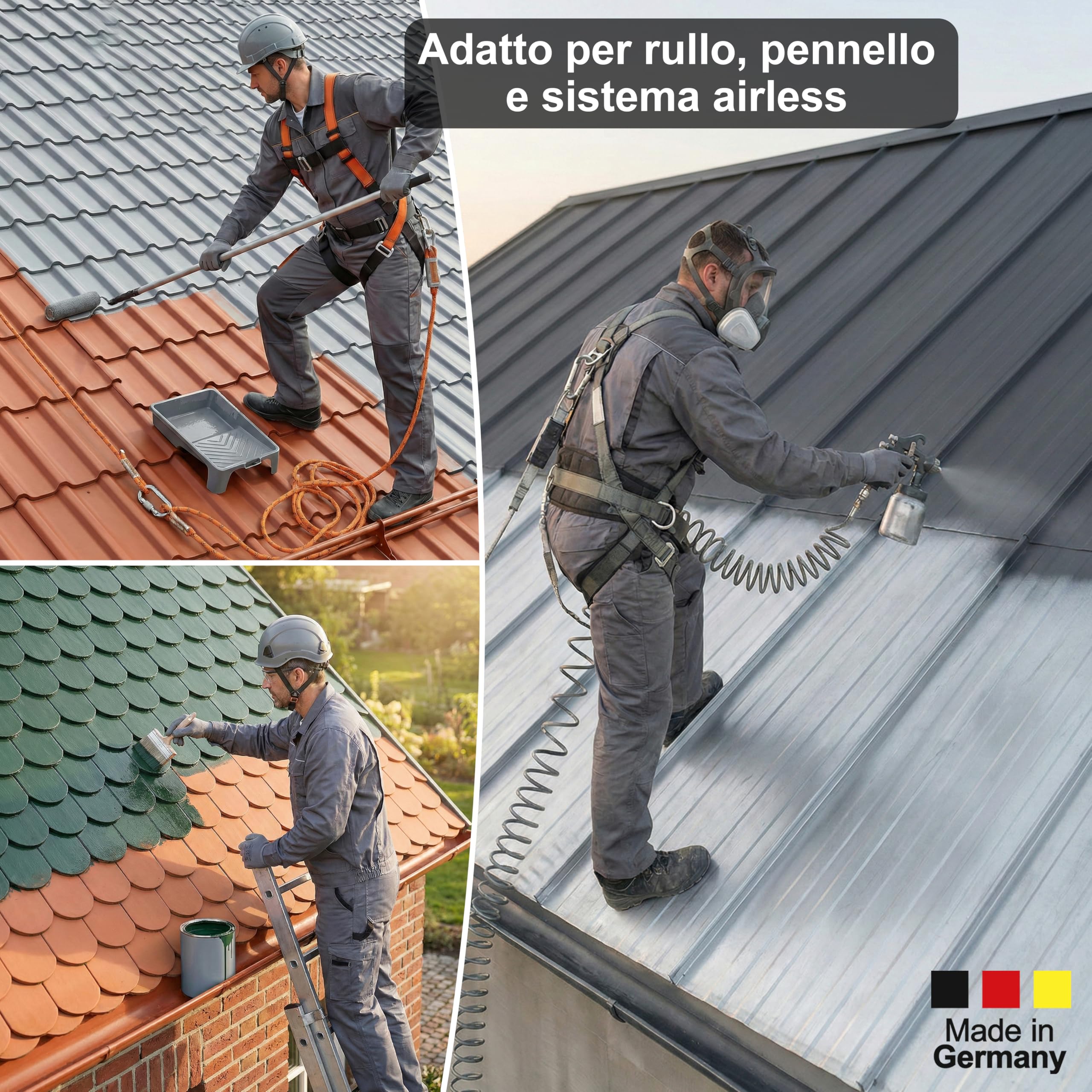 Vernice per tetto Pittura Manto di Copertura W510 Grigio antracite simile RAL 7016-20L
