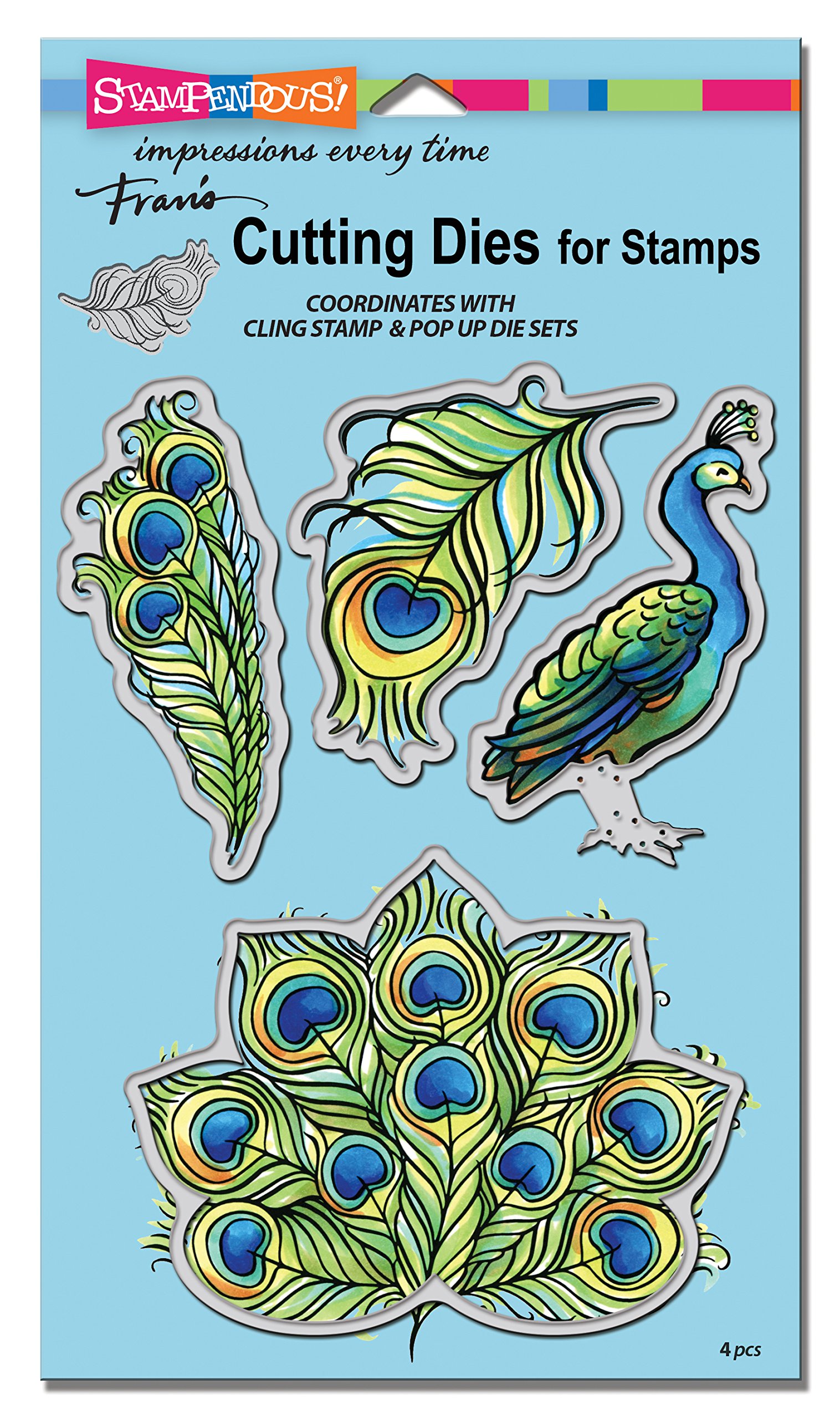 STAMPENDOUS FRAN'S POISED PEACOCK DIE SET DCS5099 BNIP *LOOK*