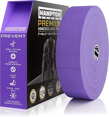 Miniatura 10 de Hampton Adams | As Seen on Shark Tank | Elastic Kinesiology Tape (Bulk Roll) | 135ft Uncut | Supports & Protects Muscle Wrist Knee Shoulder Back