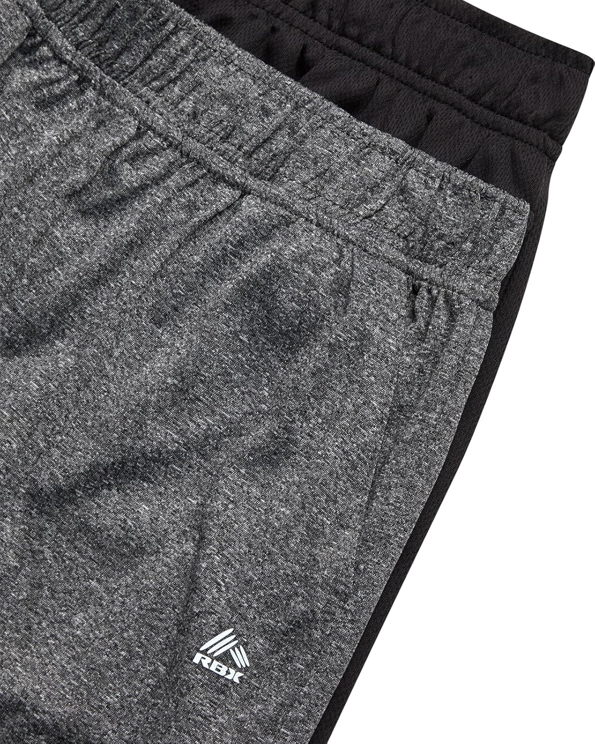 RBX Boys Athletic Shorts - 2 Pack Basketball Shorts with Compression Base Layer & Pockets - Activewear Short for Boys