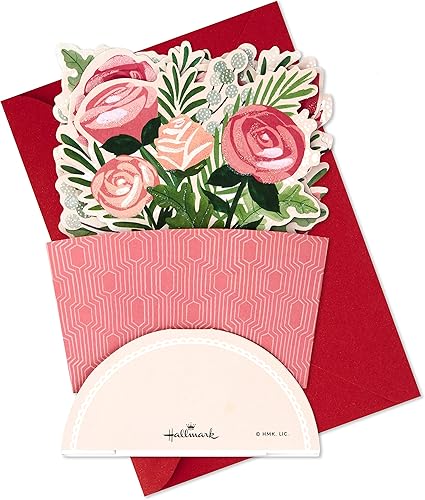 Miniatura 8 de Hallmark Paper Wonder - Tarjeta desplegable para el día de San Valentín, ramo exhibible (corazón feliz)