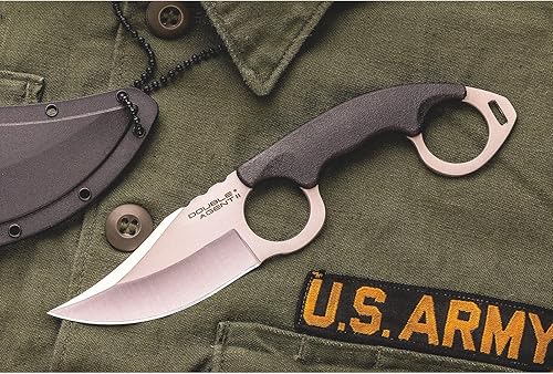 Vista 6 de Cold Steel Double Agent II Cuchillo de caza táctico para exteriores, duradero, ligero, japonés AUS8A, de acero con forma de punta de clip de 3