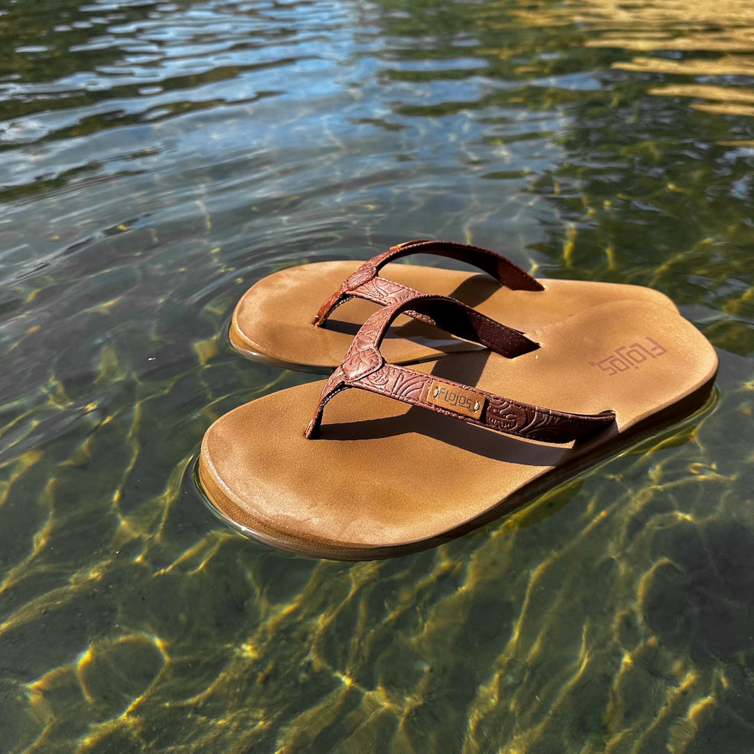 Flojos レディース ビリー ビーチサンダル, ブラウンの職人。, 5