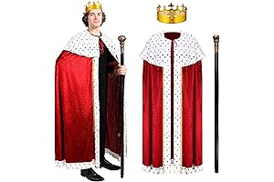 King Costume Set Kids Adult Halloween Costumes Medieval Royal Lord