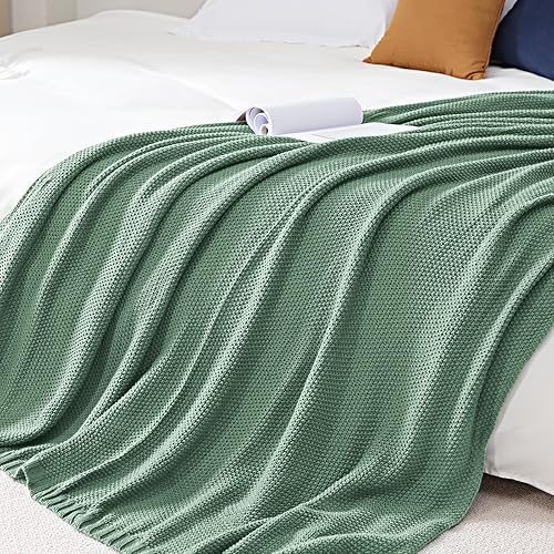 Miniatura 5 de Touchat Manta de punto trenzado grueso para sofá, manta de algodón grueso con textura, manta de algodón grueso, súper acogedora, cálida, decorativa