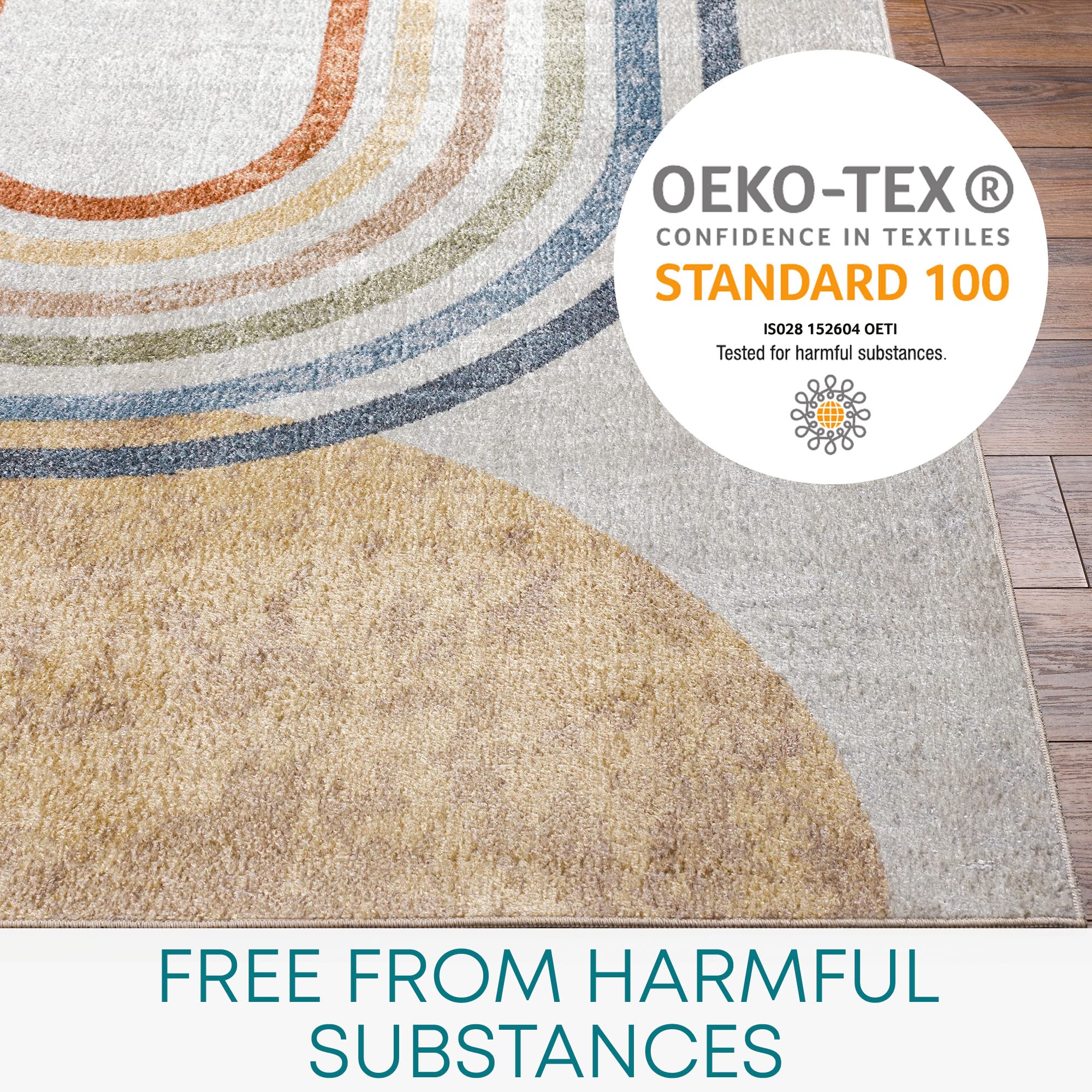 Livabliss Asuncion Machine Washable Rug, Modern Area Rugs Living Room, Large Rug 120x170 cm, Traditional Boho Style - Image 4