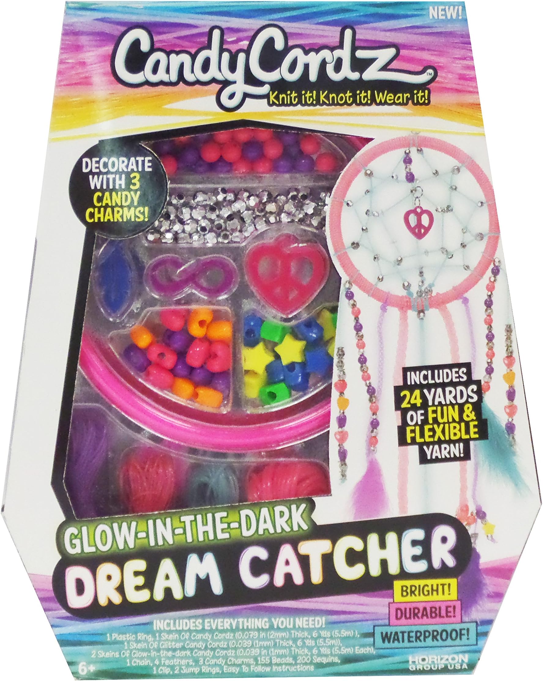 Candy Cordz Glow in The Dark Dream Catcher Kit