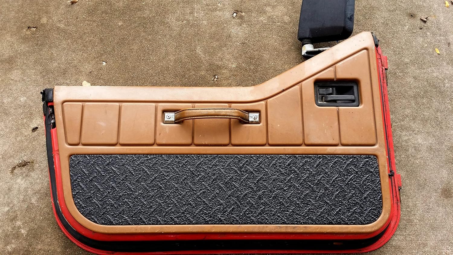 Se adapta a Jeep Wrangler YJ cubierta de goma negra de aluminio con placa de diamante interior de media puerta Se adapta a Jeep Wrangler YJ cubierta de goma negra de aluminio con placa de diamante interior de media puerta