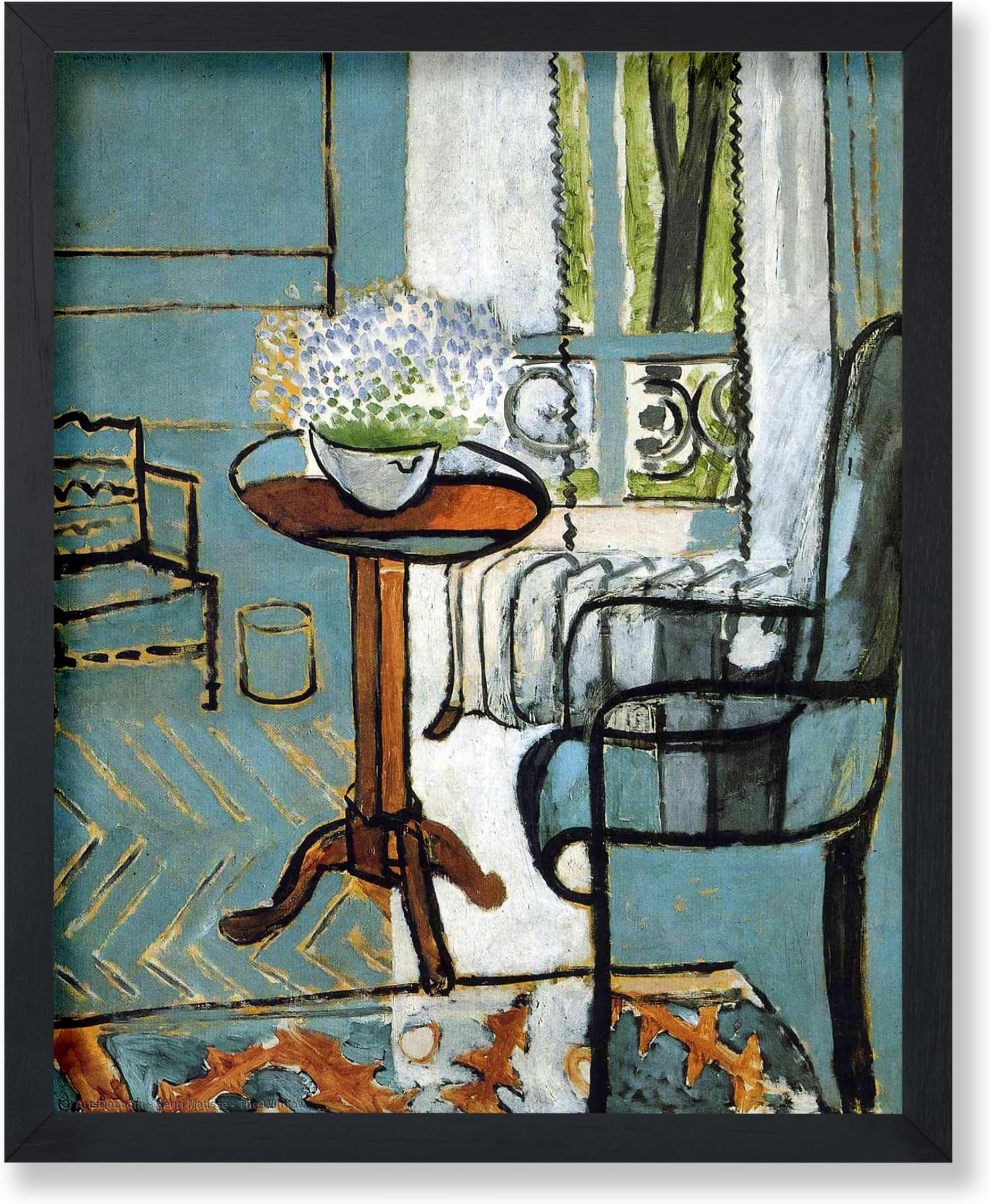 Poster Master Vintage Henri Matisse Poster - Retro The Window Print - Fauvism Art - Flower Pot Art- Gift for Men, Women - Abstract Wall Decor for Office, Bedroom, Living Room - 11x14 UNFRAMED Wall Art