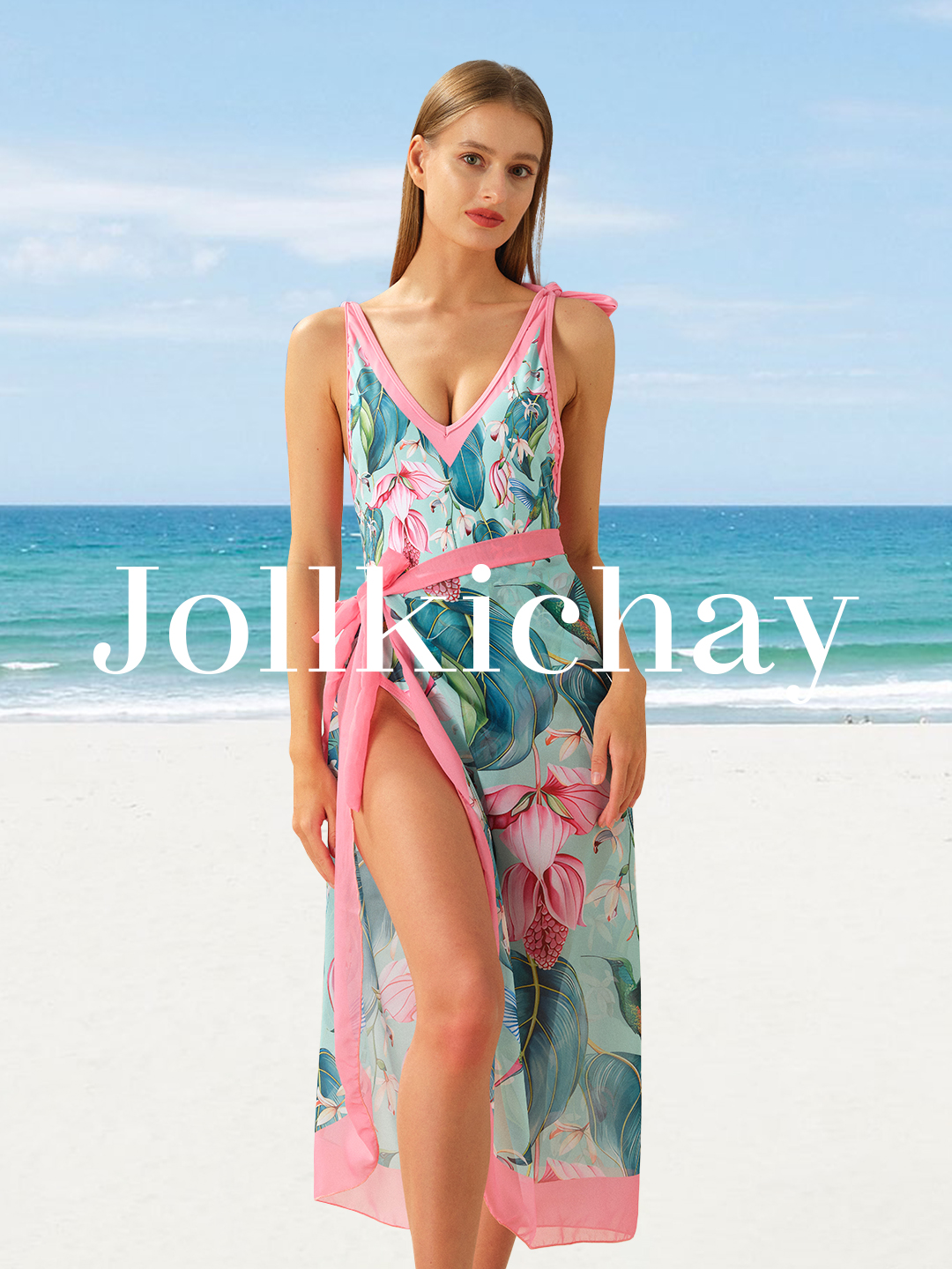Womens One Piece Swimsuit with Cover Up Slimming 1 Piece Bathing Suit with Sarong Wrap Retro Floral Print Swim Suit with Beach Cover Up Set Push Up Swimwear Pink Floral Small at