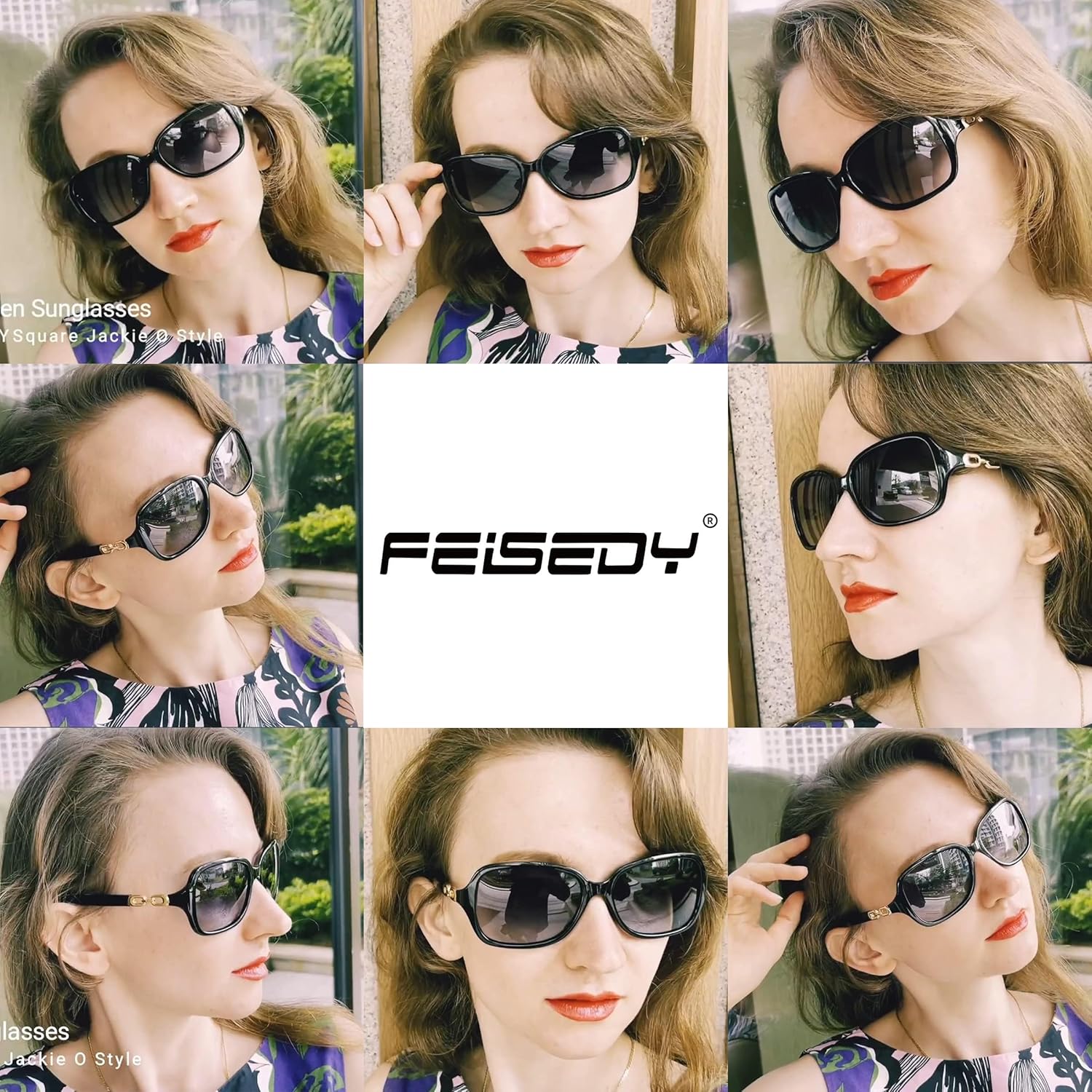 FEISEDY Vintage Square Polarized Sunglasses for Women UV400 Travel Driving Fashion Arcuate Sunglasses B2526 - Image 4