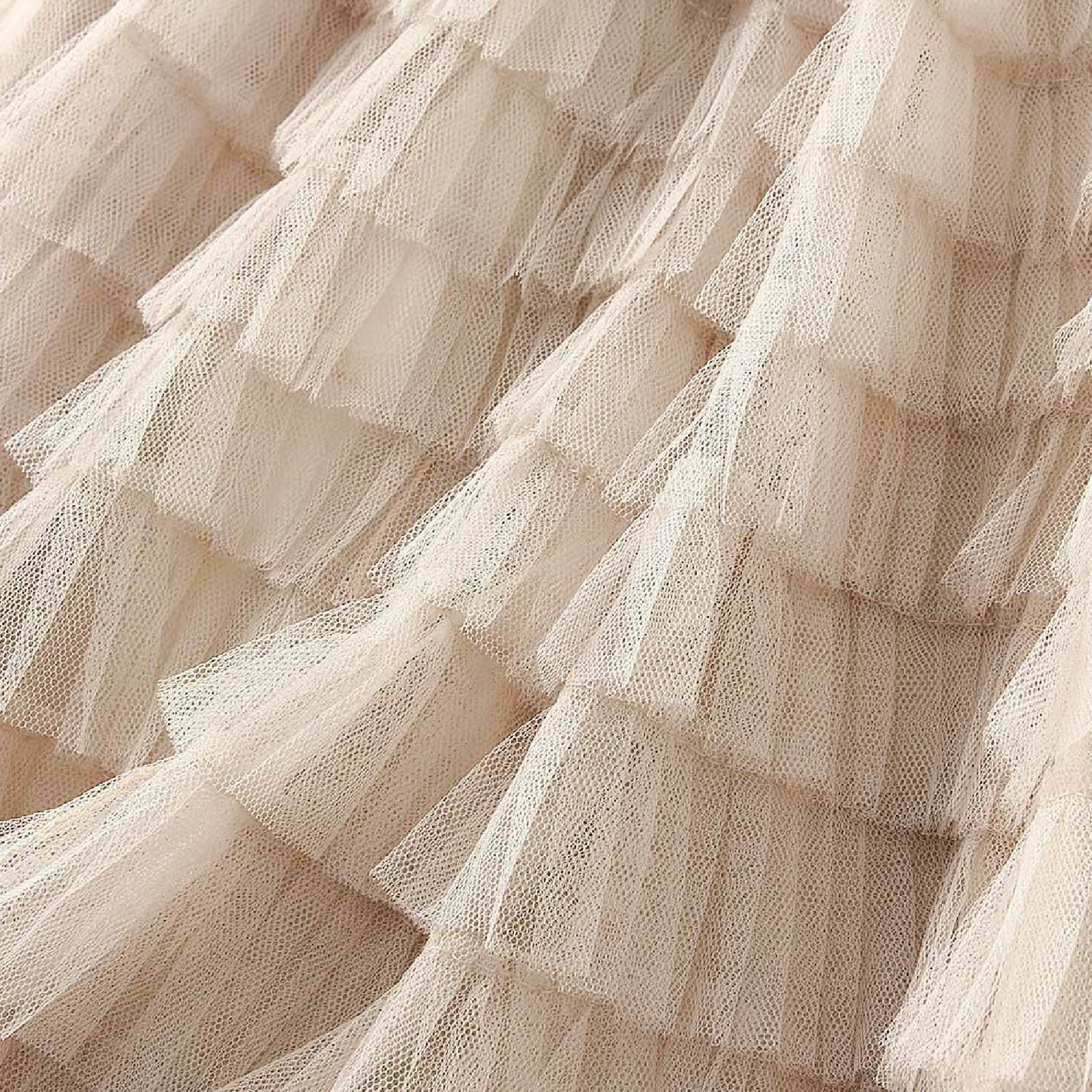 Gonna a pieghe da donna, a trapezio, tutù lungo, in tulle, per travestimento