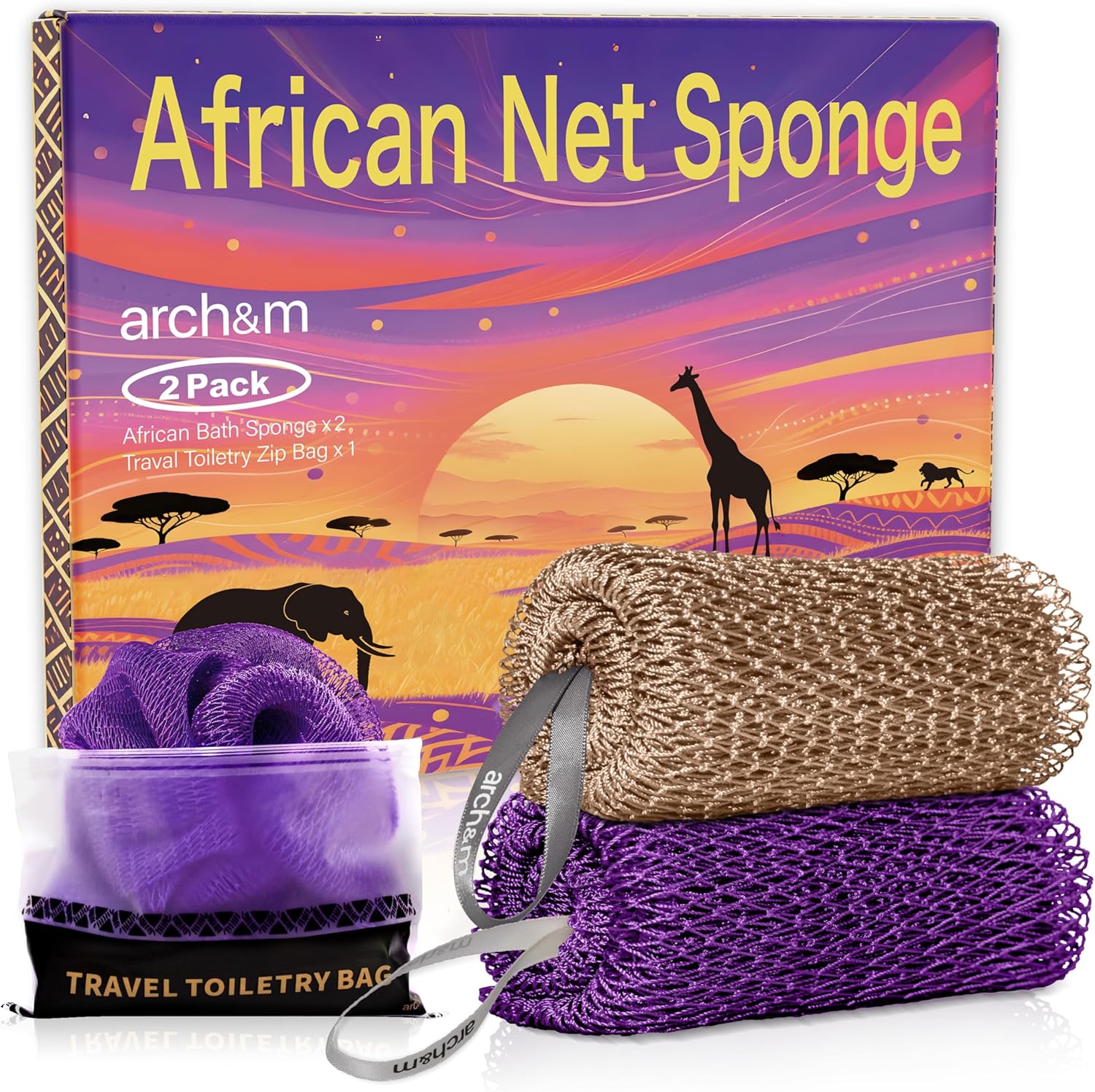 African Net Sponge Authentic Exfoliating...