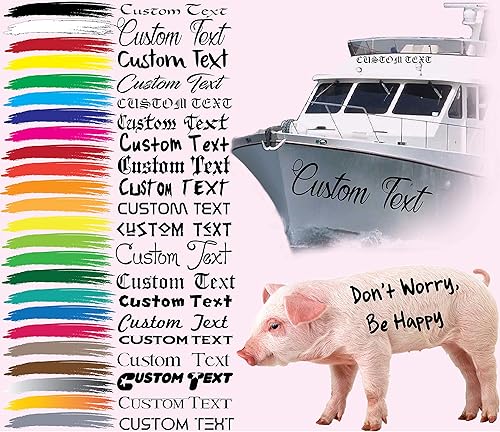 Diseña tu propio nombre personalizado Adhesivo de vinilo personalizado para ventana de coche Barco Yeti Lettering JDM parabrisas automotriz