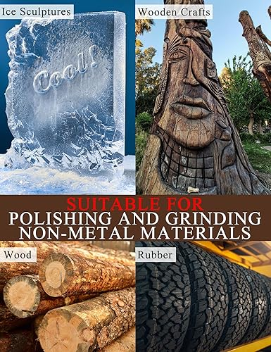 Miniatura 6 de Juego de discos de tallado de madera de 4 piezas, amoladora angular de 4 o 4 1/2 pulgadas con eje de 7/8 pulgadas, discos de moldeo para molienda de