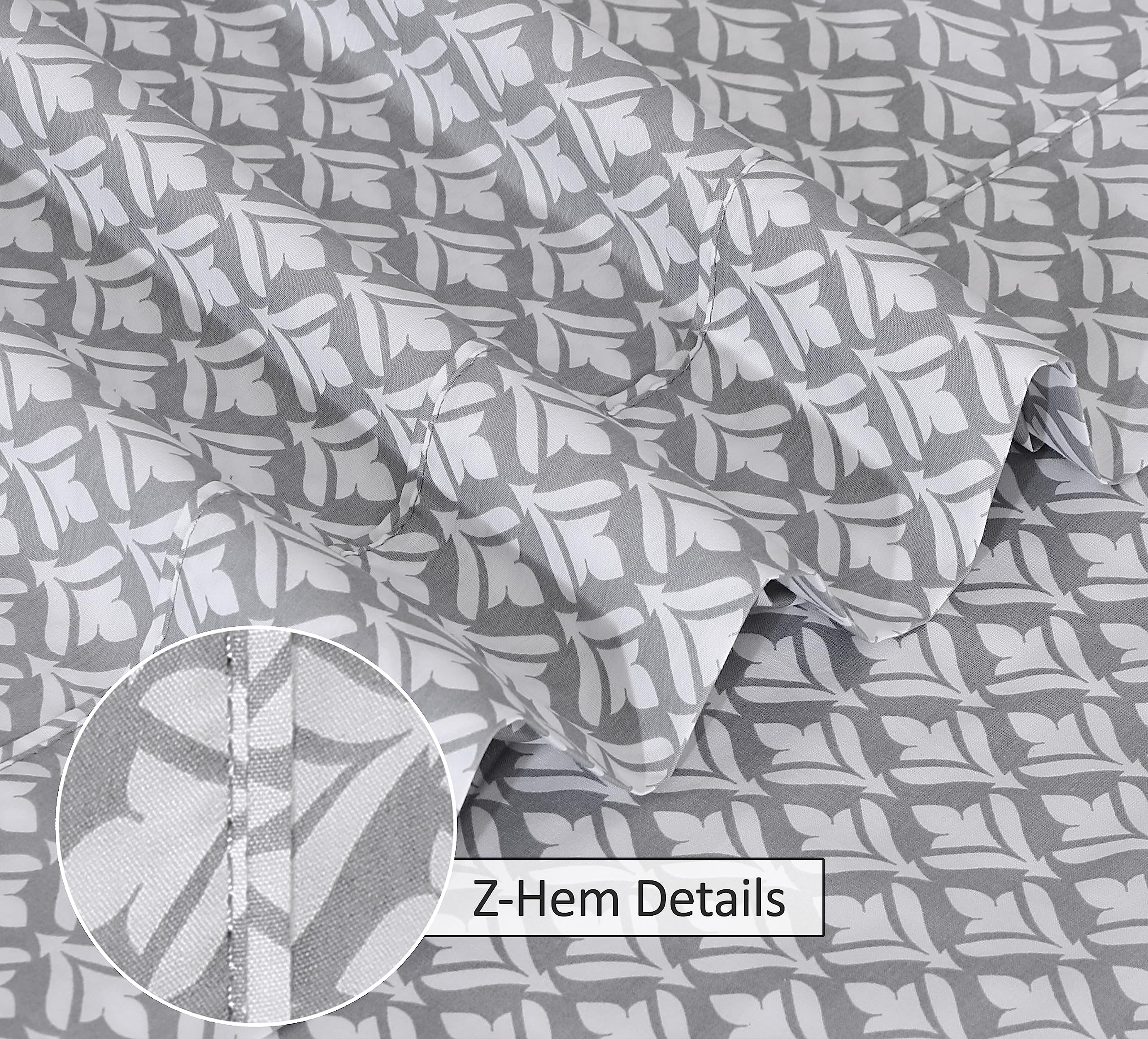 Ruvanti 100% Cotton Percale Sheets for Queen Size Bed - Crispy Cooling & Breathable Queen Sheet Set - 4 Pieces - Image 4